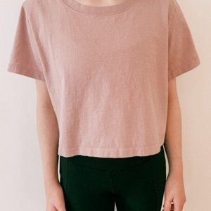 urban outfitters pink crop top t shirt